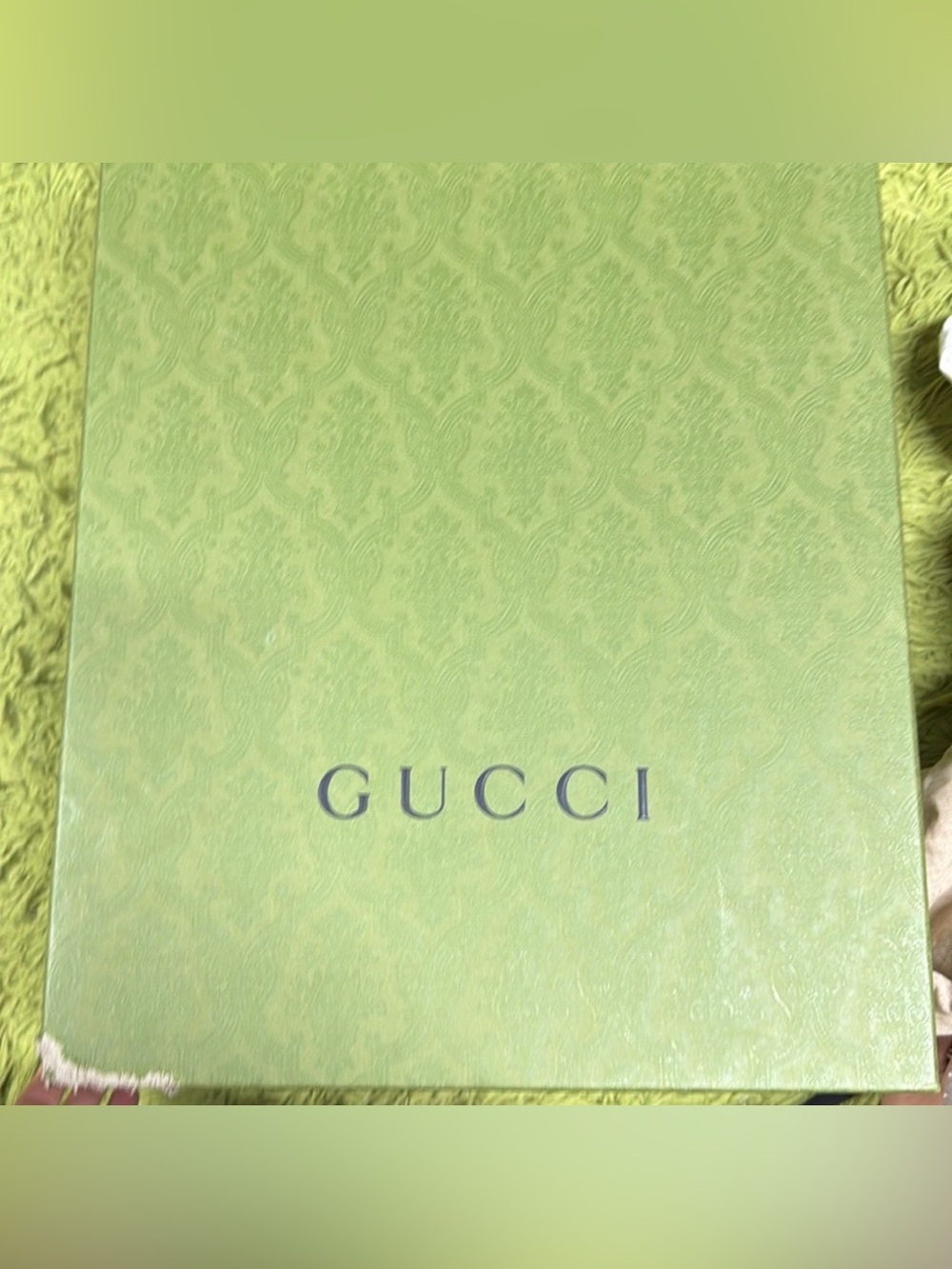 GUCCI INCLUDES BOX Slouchy Jacquard GG Canvas & Leather Handbag Hangtag Charm - Picture 6 of 12